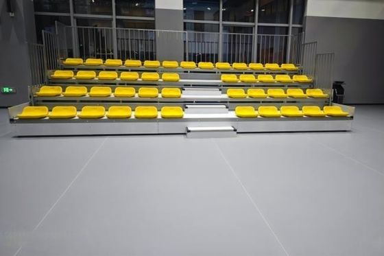 Steel Frame Retractable Bleacher Seating System with 900mm Stair Width