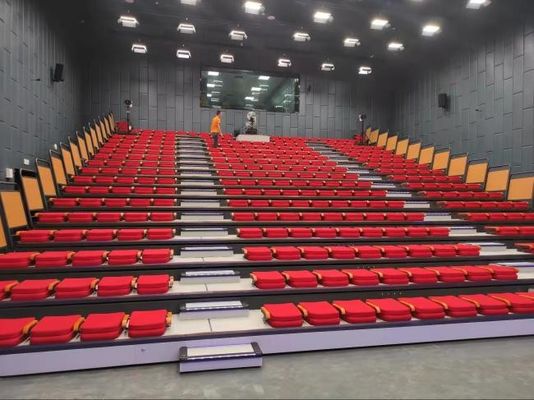 Fabric Seat Telescopic Bleacher on Steel Platform for Events Gatherings