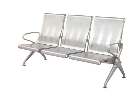 Grey Color Cold Rolled Steel Airport Waiting Chair Public Use L1800*W630*H800mm