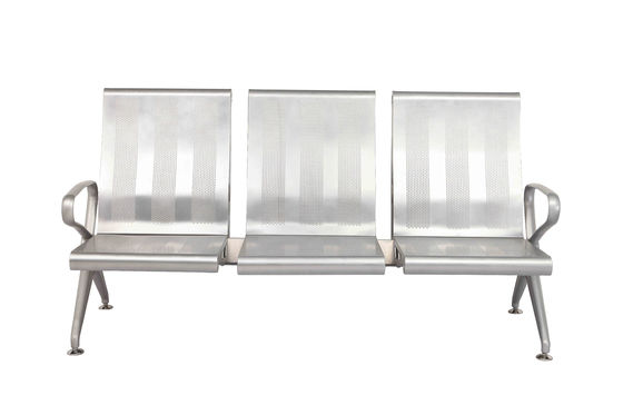 Grey Color Cold Rolled Steel Airport Waiting Chair Public Use L1800*W630*H800mm