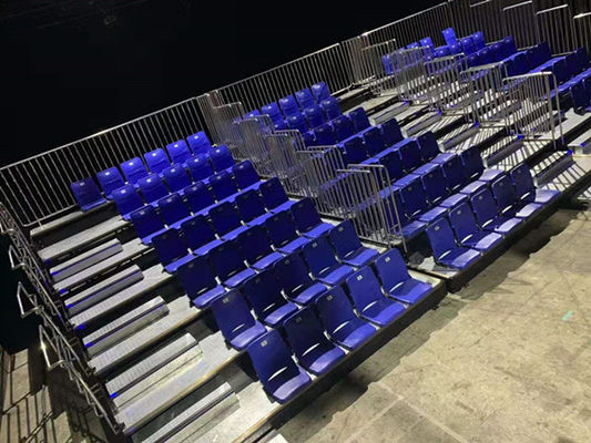 Galvanized Flooring LED Step Retractable Stadium Seating Movable