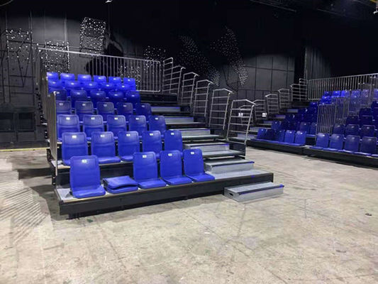 Galvanized Flooring LED Step Retractable Stadium Seating Movable