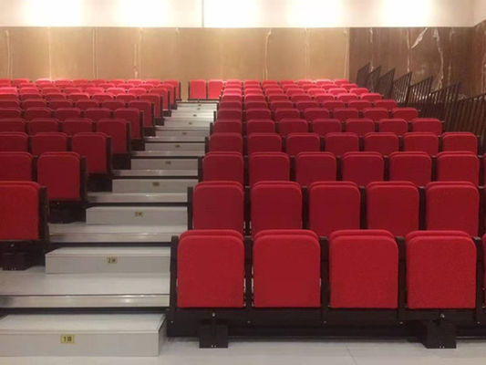 Customized Size Telescopic Bleacher Seating Motorized Bleachers 300mm Step Height