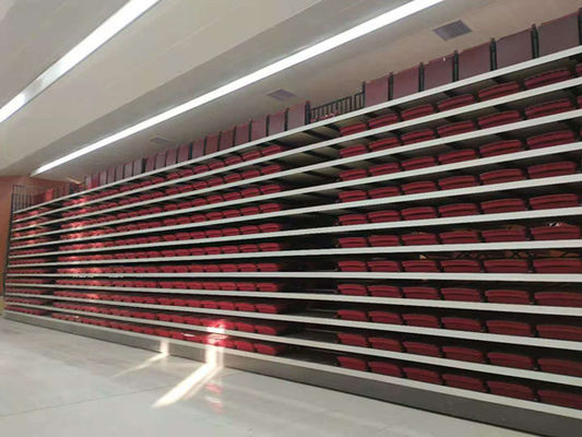 Cold Rolled Steel  Folding Bleacher Seats / Theatre Retractable Tiered Seating