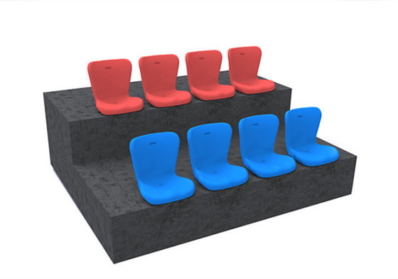Multicolored Blow Molding HDPE High Back Stadium Seat / Football Bleacher Seat