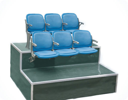 500-550mm Soft Foam Cushion Bleacher Seats , Powder Coated Fold Up Stadium Chairs