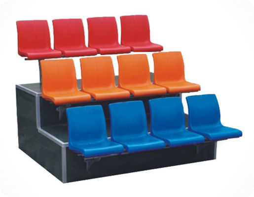 Sky Blue Fireproof Plastic Bleacher Seat HDPE  Temporary Stadium Seating