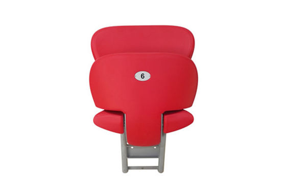 Wall Mounted HDPE Foldable Stadium Seats Grey Powder Coated Support