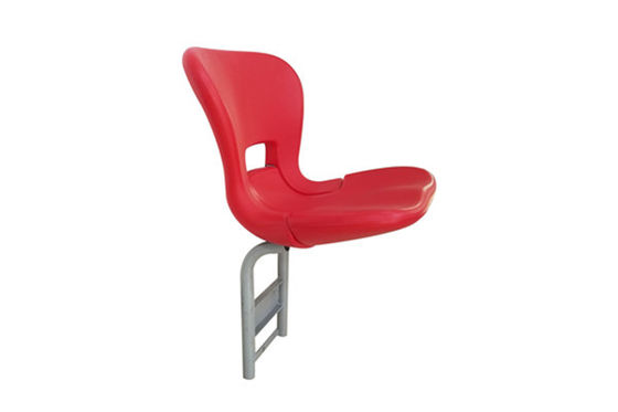 Wall Mounted HDPE Foldable Stadium Seats Grey Powder Coated Support