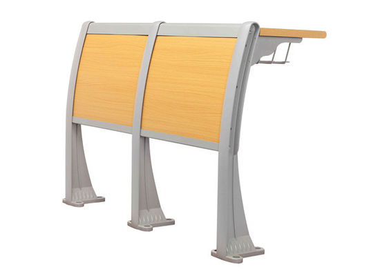 1.2mm Steel Back Aluminum Lecture Hall Chair With Desk