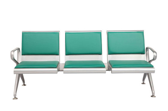 Soft Cushion Aluminium Waiting Chair / AnticorrosiveThree Seater Waiting Chair