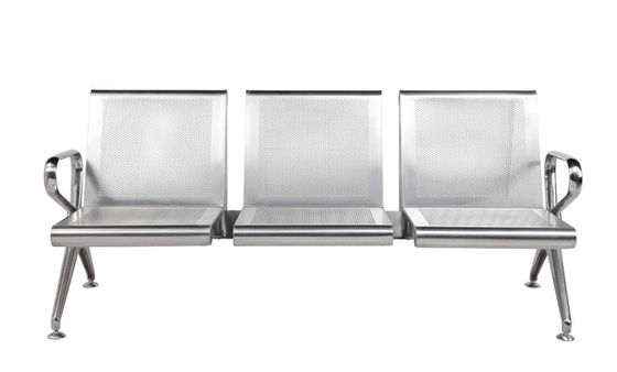 SS201 Stainless Steel Waiting Room Chairs / 3 Seater Airport Chair