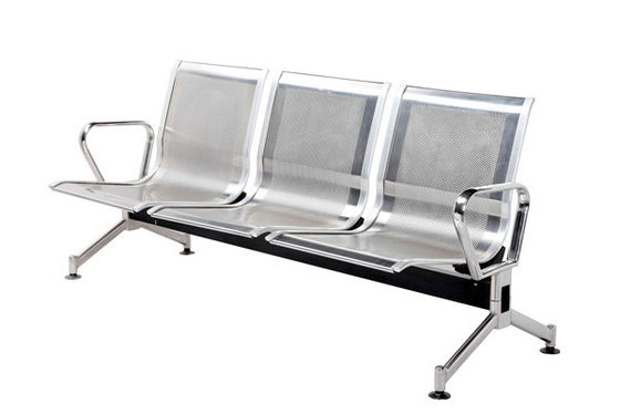 201 Stainless Steel Waiting Bench 3 Seat For Airport