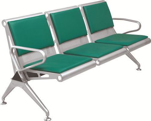 Soft Cushion Aluminium Waiting Chair / AnticorrosiveThree Seater Waiting Chair