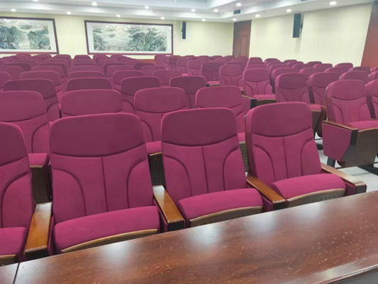VIP Movable Steel Leg Folding Auditorium Chairs With Hidden Tablet