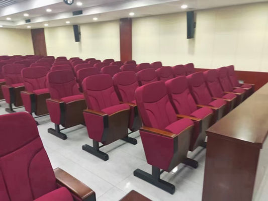 VIP Movable Steel Leg Folding Auditorium Chairs With Hidden Tablet