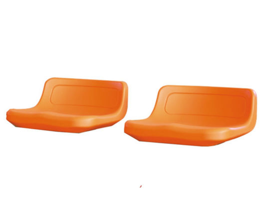 Orange HDPE Plastic Stadium Seats / H300mm Step Football Bleacher Seat