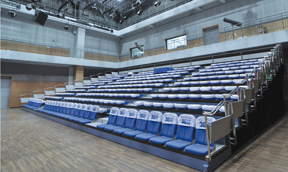 Manual Operation Foldable Telescopic Bleacher Seating Floor Mounted