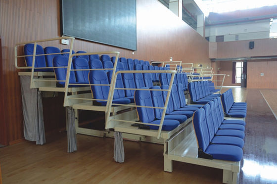 Manual Operation Foldable Telescopic Bleacher Seating Floor Mounted