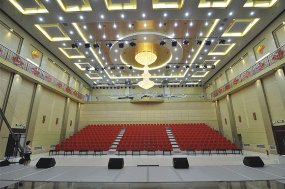 Rise Mounted Retractable Wood Bleachers / Conference Hall Telescopic Seating Systems