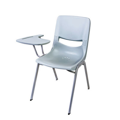 Hollow Back Stackable PP Plastic Training Room Chairs With Writing Pad