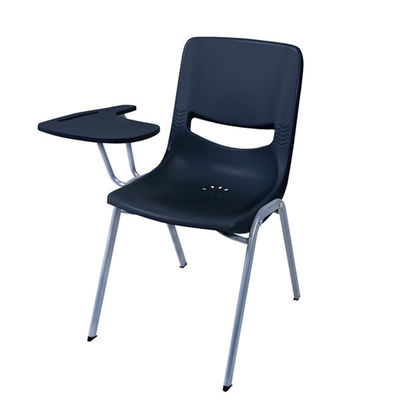 Hollow Back Stackable PP Plastic Training Room Chairs With Writing Pad