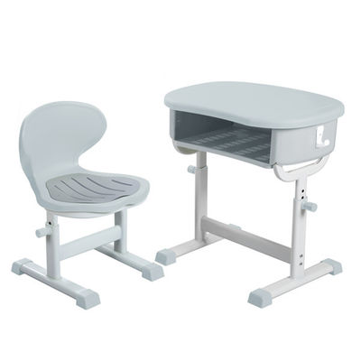 1.2mm Thick Adjustable Height Student Desk And Chair With Cushions