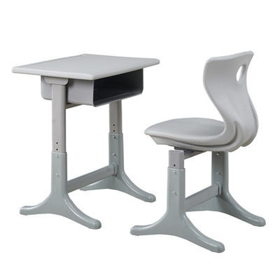 Durable PE High School Desk And Chair 750mm Height Student Reading Table And Chair