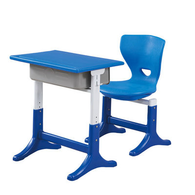 Durable PE High School Desk And Chair 750mm Height Student Reading Table And Chair