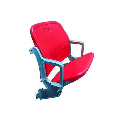 Big Red Back Height 880mm Folding Stadium Chair With Armrests  Impact Resistance