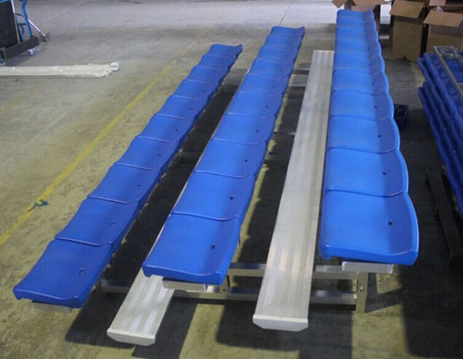 L4000xW240mm HDPE Chair Metal Bleacher Seats / Portable Grandstand Seating