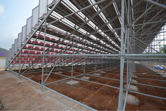 Galvanized Steel Dismountable Portable Outdoor Bleachers With PP Chair