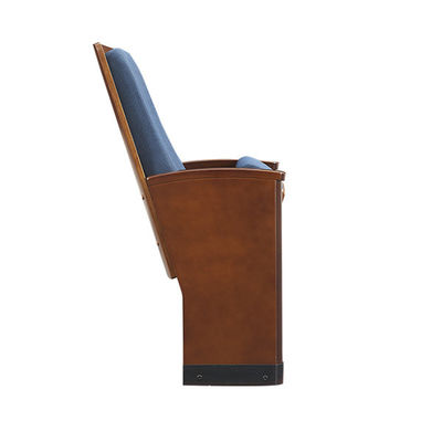 Pigmento Blue Fabric Theater Seats / 1010*910*580cm Wooden Auditorium Seats