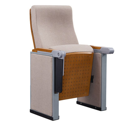 Fabric Side Panel Aluminum ISO14001 Folding Auditorium Chairs With Tablet