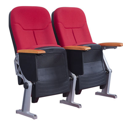 PP Shell Foam Cushion Red Fixed Auditorium Seating Fire Retardant