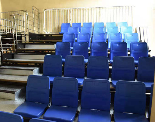 Indoor Foldable Chair Galvanized Retractable Bleacher Seating With LED