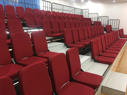 Fire Retardant Telescopic Bleacher Seating Floor Mounted Tribune Seating