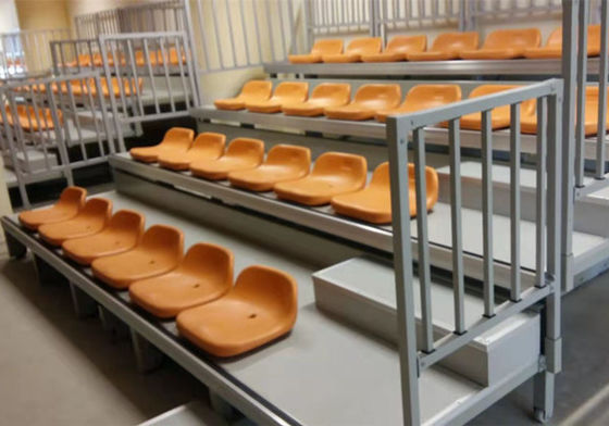 Retractable Bleacher Sections With 18-24 Inches Row Spacing Wall Mounted