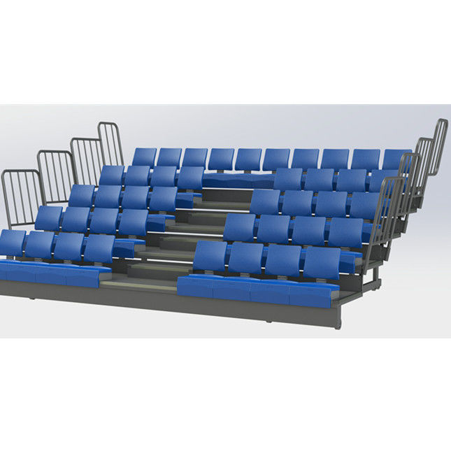 Q235 Steel HDPE Bench Retractable Bleacher Seating