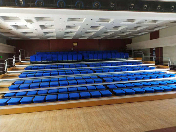 Cold Rolled Steel  Folding Bleacher Seats / Theatre Retractable Tiered Seating