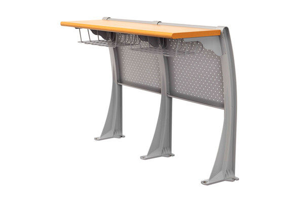 1.2mm Steel Back Aluminum Lecture Hall Chair With Desk