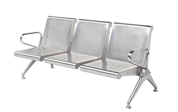 SS201 Stainless Steel Waiting Room Chairs / 3 Seater Airport Chair