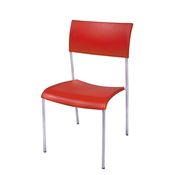 Stackable  Impact Resistance Training Room Chairs With Square Backrest