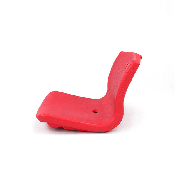 Aluminum Structure HDPE Red Stadium Seats With Backs