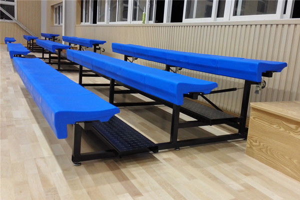 L4000xW240mm HDPE Chair Metal Bleacher Seats / Portable Grandstand Seating