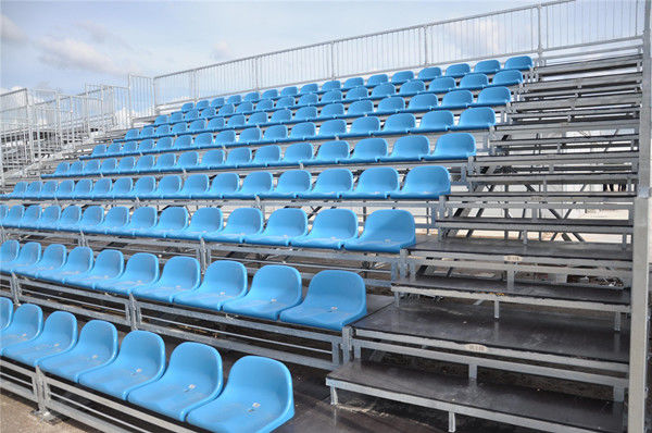 Galvanized Steel Dismountable Portable Outdoor Bleachers With PP Chair